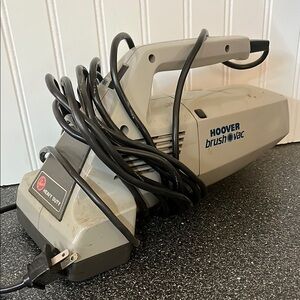 Vintage Hoover Brush Vac Handheld Vacuum Cleaner in Gray Heavy Duty